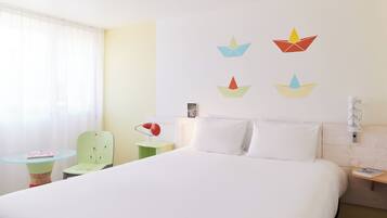 Blackout drapes, soundproofing, iron/ironing board