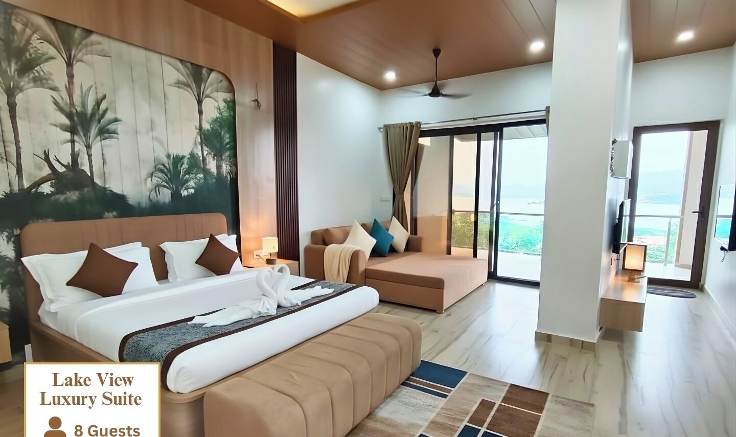 Lake View Luxury Suite | Biancheria in cotone egiziano, biancheria da letto di alta qualità