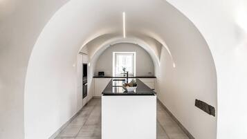 Fridge, oven, stovetop, dishwasher