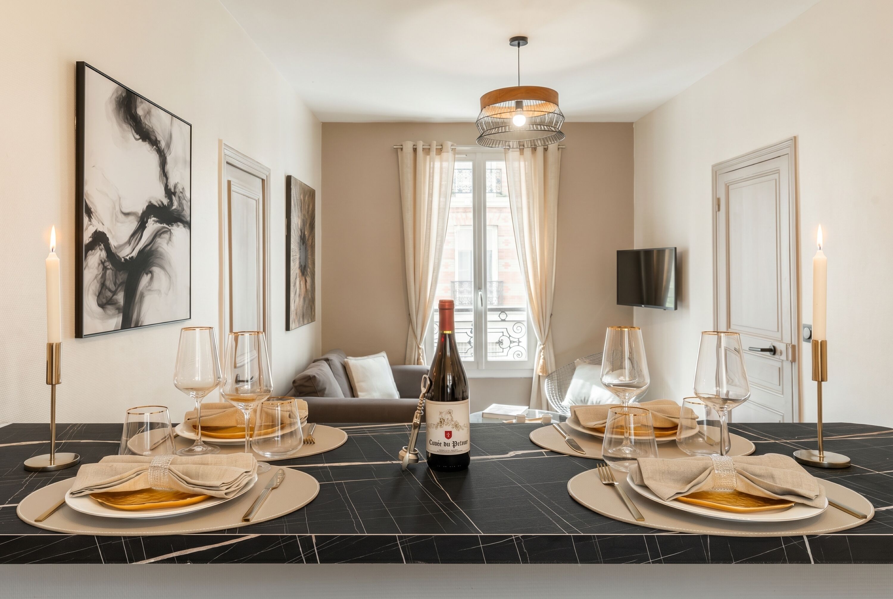Superior Apartment | Private kitchen | Espresso maker, microwave, stovetop, electric kettle