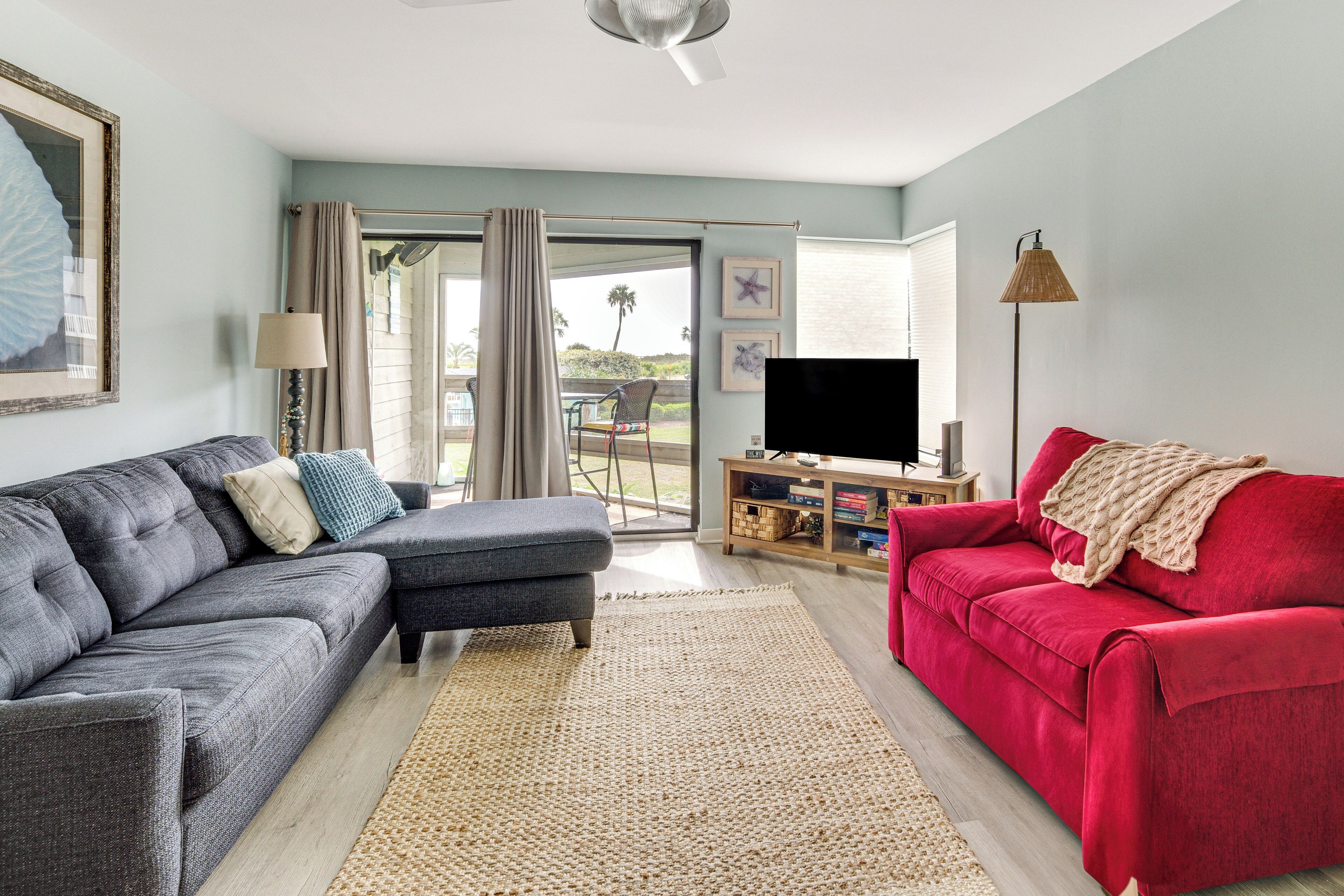 Appartement (1 Bedroom) | Coin séjour | Télévision