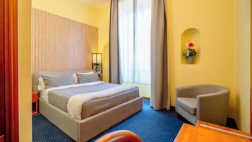 Comfort Double Room, City View | Desk, laptop workspace, soundproofing, iron/ironing board