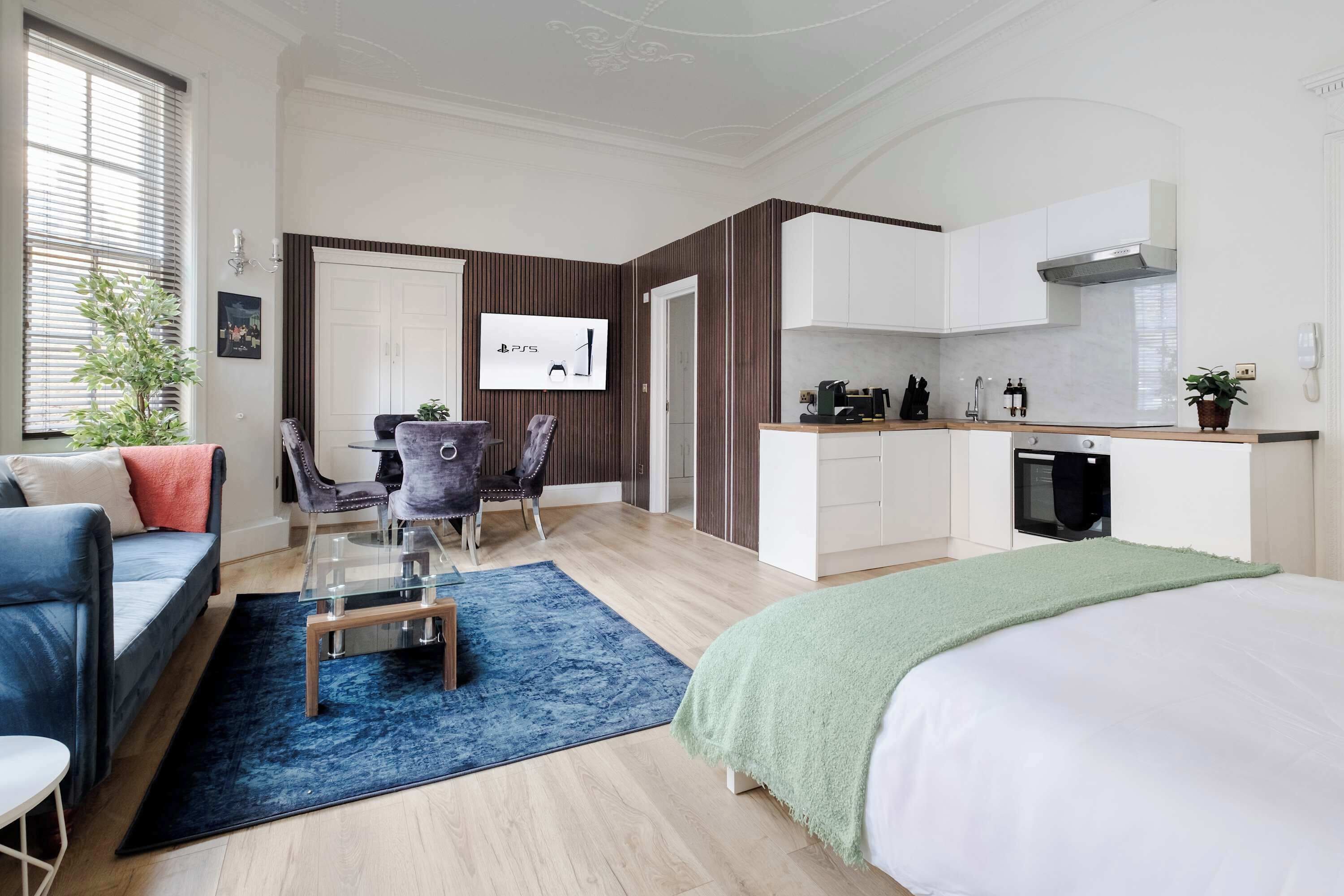 Desk, iron/ironing board, travel crib, free WiFi