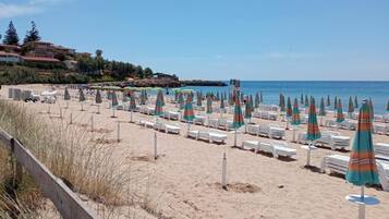 Private beach, white sand