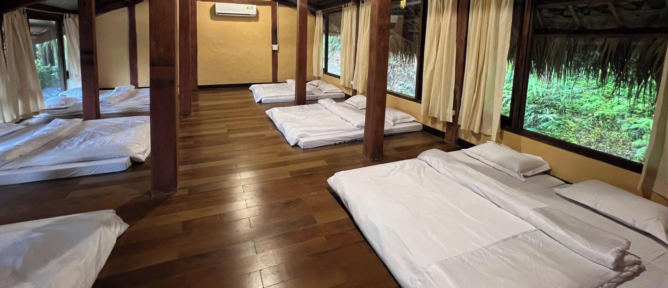 Standard Shared Dormitory, Balcony, Garden View | Desk, laptop workspace, blackout curtains, soundproofing