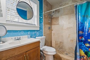 House, 1 Bedroom | Bathroom | Towels, shampoo - Bungalow On Ave O 1 Bedroom Home (Galveston)