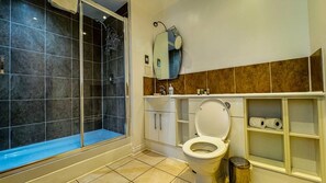 Serviettes fournies, savon, papier toilette