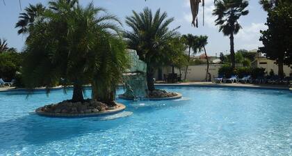 Cozy studio in resort Seru Coral in Curacao with communal pool.