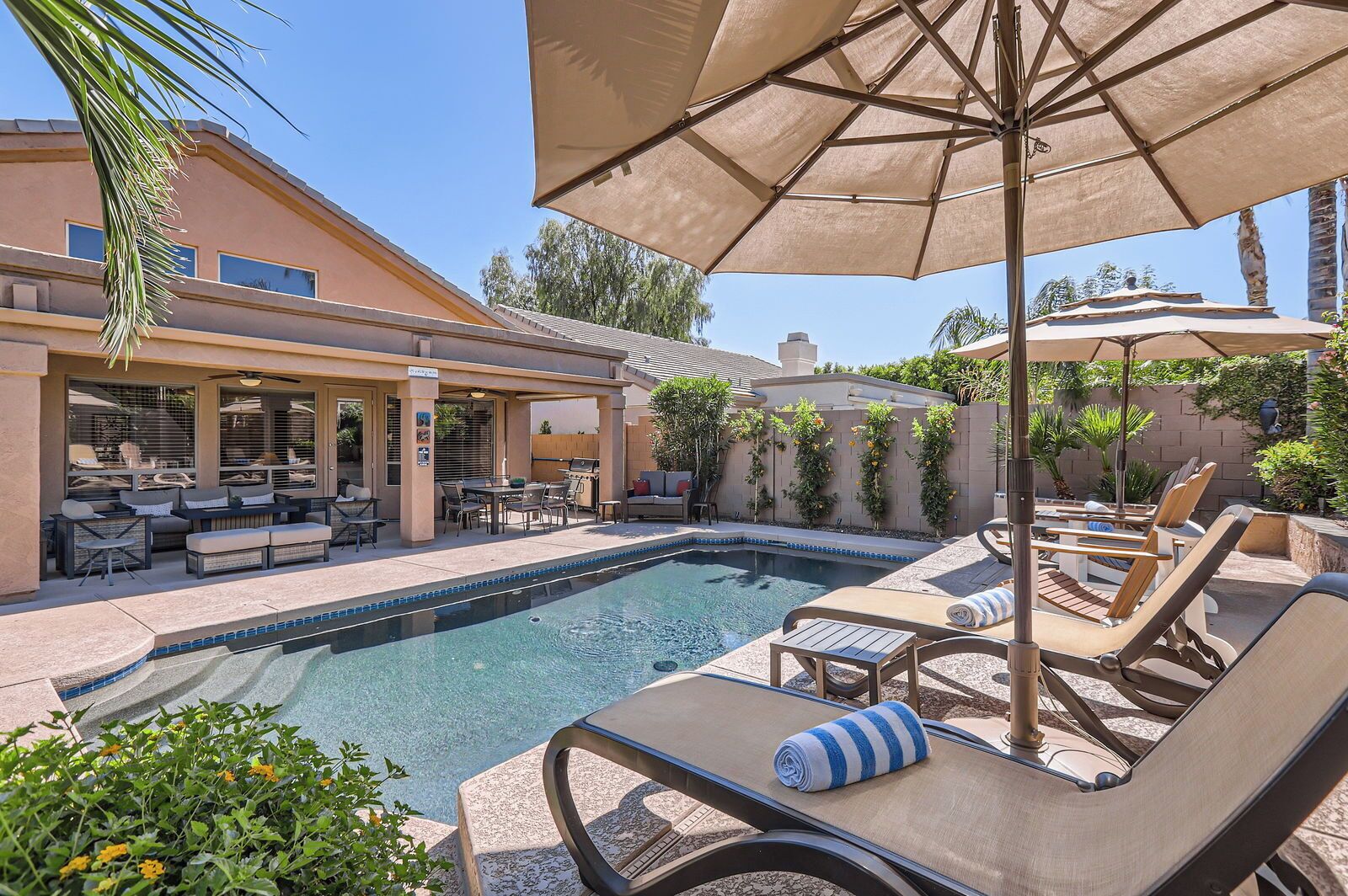 A heated pool