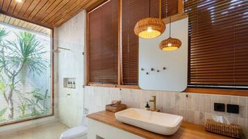 Deluxe Villa, 2 Bedrooms, Private Pool | Bathroom | Shower, hair dryer, towels, toilet paper