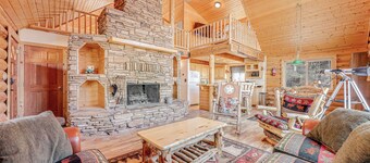Cozy Mountain Cabin with Loft, Views and Game Room – 3 Min to Lifts!