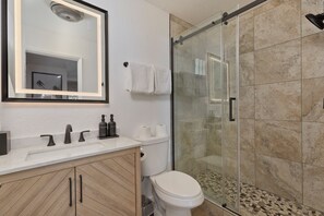Hair dryer, towels