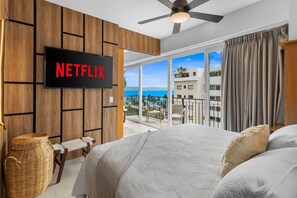 1 chambre, fer et planche à repasser