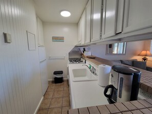 Fridge, microwave, coffee/tea maker, toaster - NEW! 1 Bed Beach Bungalow #130 by RedAwning (Carpinteria)