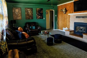 Smart-tv en een open haard