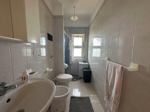 Haartrockner, Bidet, Handtücher, Seife