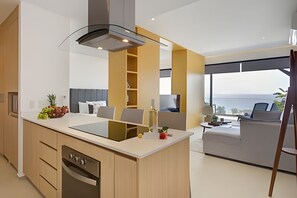 Fridge, microwave, coffee/tea maker, cookware/dishes/utensils - Waterfront condo w/ pool access & balcony (Nuevo Vallarta)