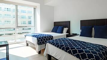 2 bedrooms, bed sheets