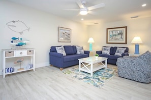 Living area - Breezy Sanibel Arms West Garden Unit J2 | Just Minutes to the Gulf (Sanibel)