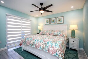 2 bedrooms, iron/ironing board, internet, bed sheets