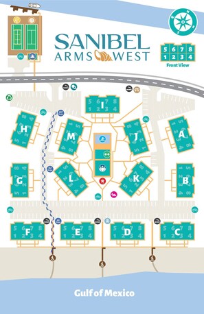 Property map - K8 Paradise with a Partial Gulf View (Sanibel)