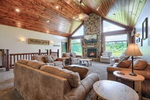 TV, fireplace, table tennis