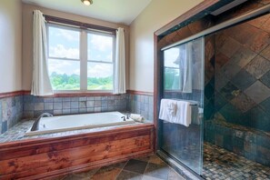 Jetted bath, towels