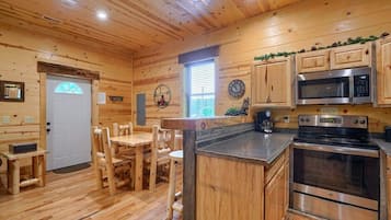 Fridge, microwave, dishwasher, coffee/tea maker