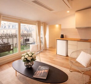 Superior Apartment, City View | Living area - HARPE (Paris)