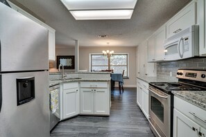 Microwave, oven, stovetop, dishwasher