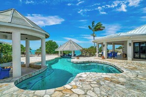 Pool - NEW! Mystic Jewel - 3 bedroom villa with breath taking views of Sapodilla Bay (Providenciales)