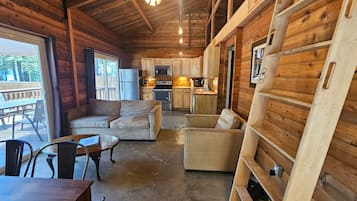 Cabin, Partial Lake View | Living area