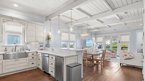 A spacious kitchen with white cabinetry, a stainless steel sink, and a built-in dishwasher. - Inlet Beach Retreat 202 (Panama City Beach)