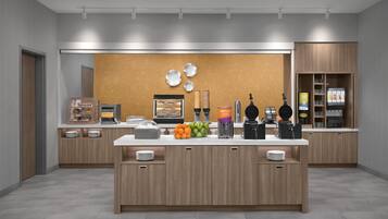 Free daily buffet breakfast