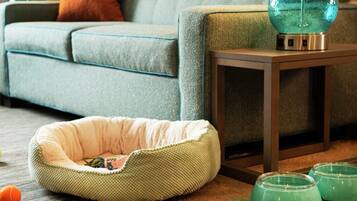 Suite, 1 King-Bett, barrierefrei (Hearing) | Wohnbereich