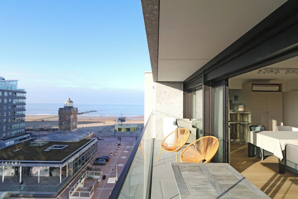 Apartment | Balcony - Apartment in Het Zoute With Sea Views (Knokke-Heist)