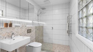 Shower, hair dryer, towels - The Lazy Mimosa Beach Escape Fishing, Bikes & Cozy Firepit (Budgewoi)