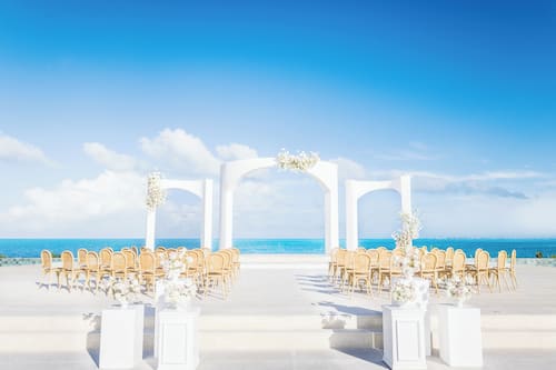 Outdoor wedding area