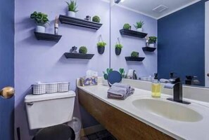 Hair dryer, towels