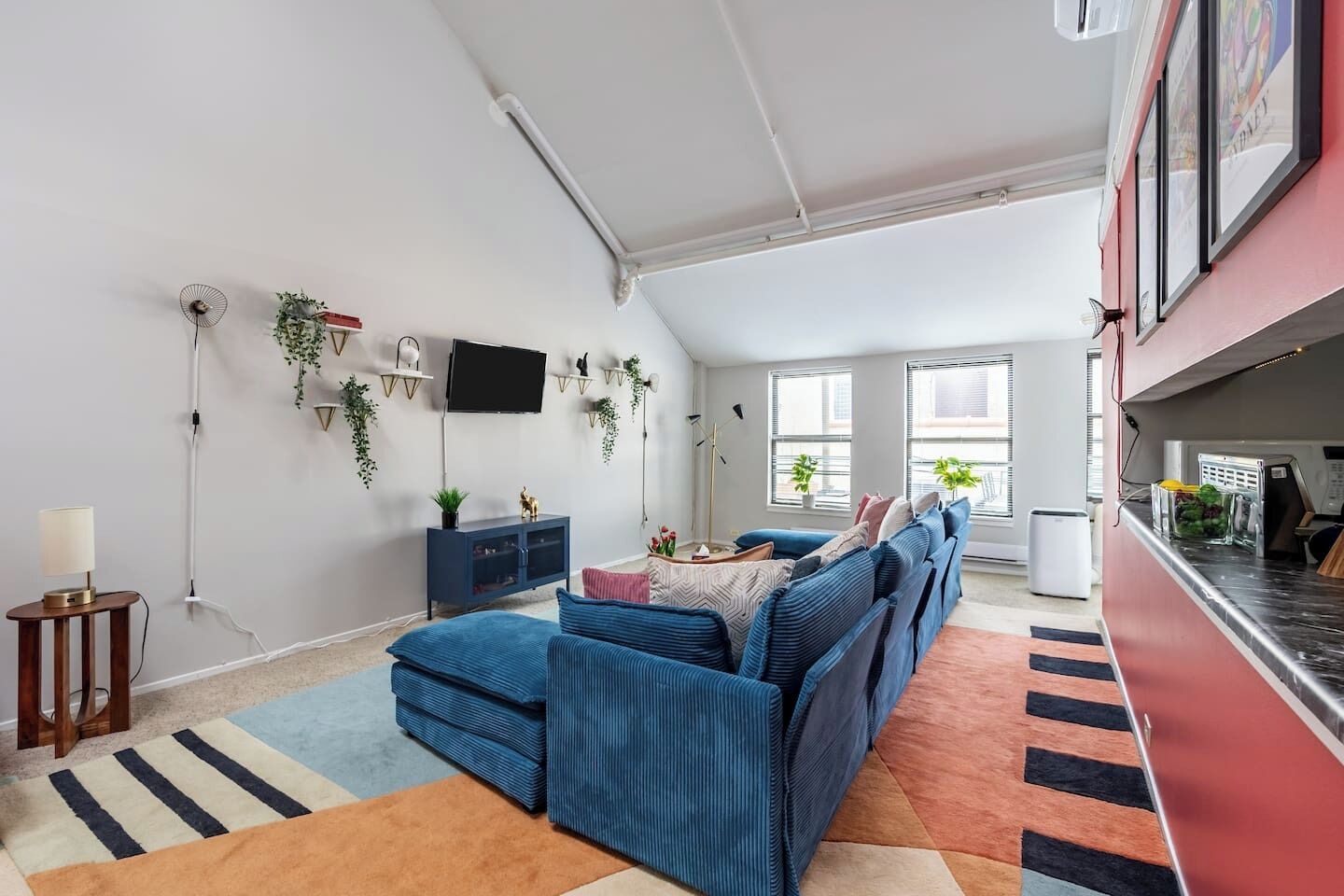 Smart TV, foosball, books