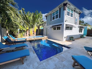 Outdoor pool, a heated pool