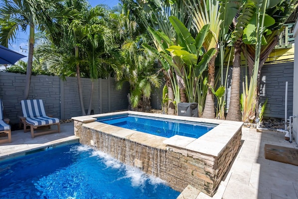 Outdoor pool, a heated pool