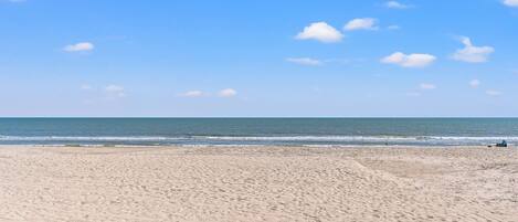 Sun-loungers, beach towels