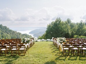 Outdoor banquet area