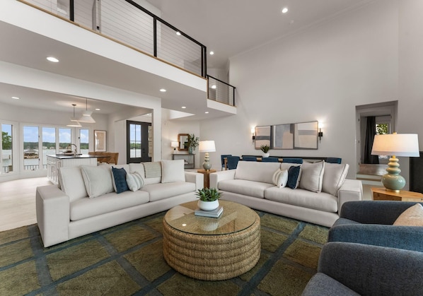 Casa, várias camas (Stone Point Overlook) | Área de estar