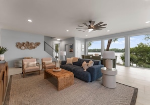 Casa, várias camas (Stone Point Overlook) | Área de estar