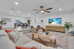 Smart-tv en een open haard