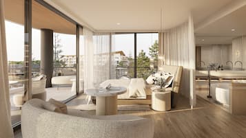 Ropa de cama de alta calidad, camas con pillow-top y minibar