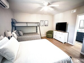 4 bedrooms, iron/ironing board, travel crib, WiFi