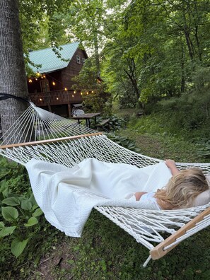 Property grounds - Secluded Creekside Cabin with Hot Tub Fire Pit Creek (Cosby)